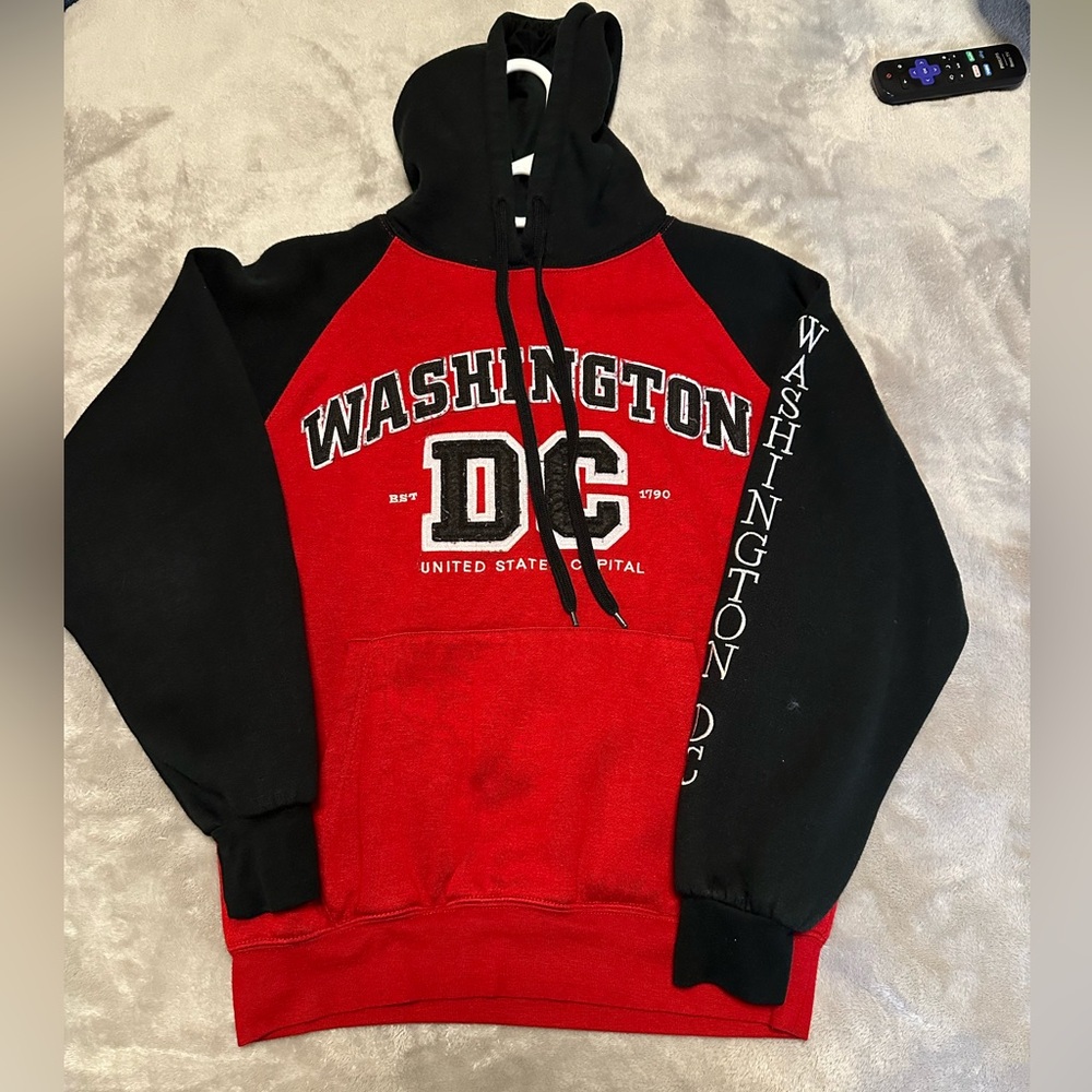 Used Red and Black Washington D.C hoodie